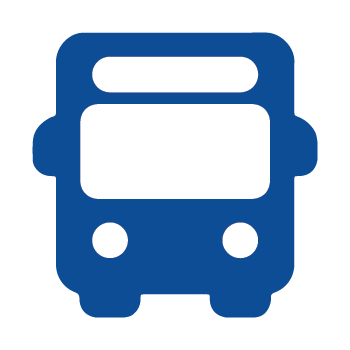 Blue bus icon